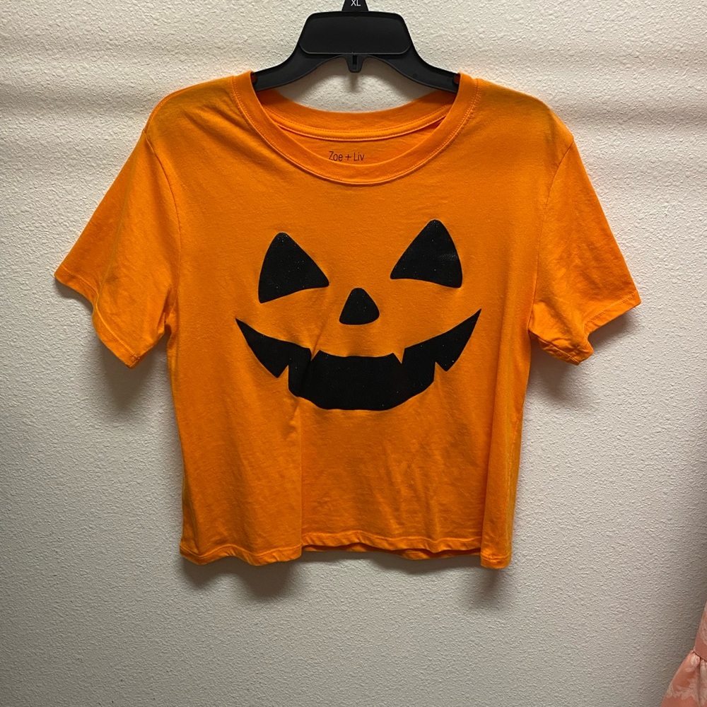 Jack-O-Lantern Halloween Crop Top